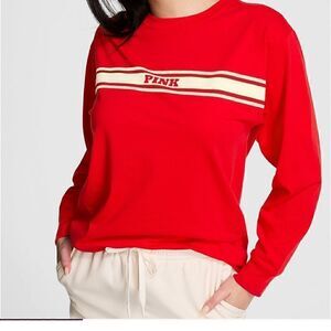 Victoria’s Secret PINK CAMPUS COTTON LONG-SLEEVE TEE